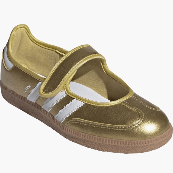 🏅 ADIDAS SAMBA JANE METALLIC GOLD 🏆 - Picture 2 of 6